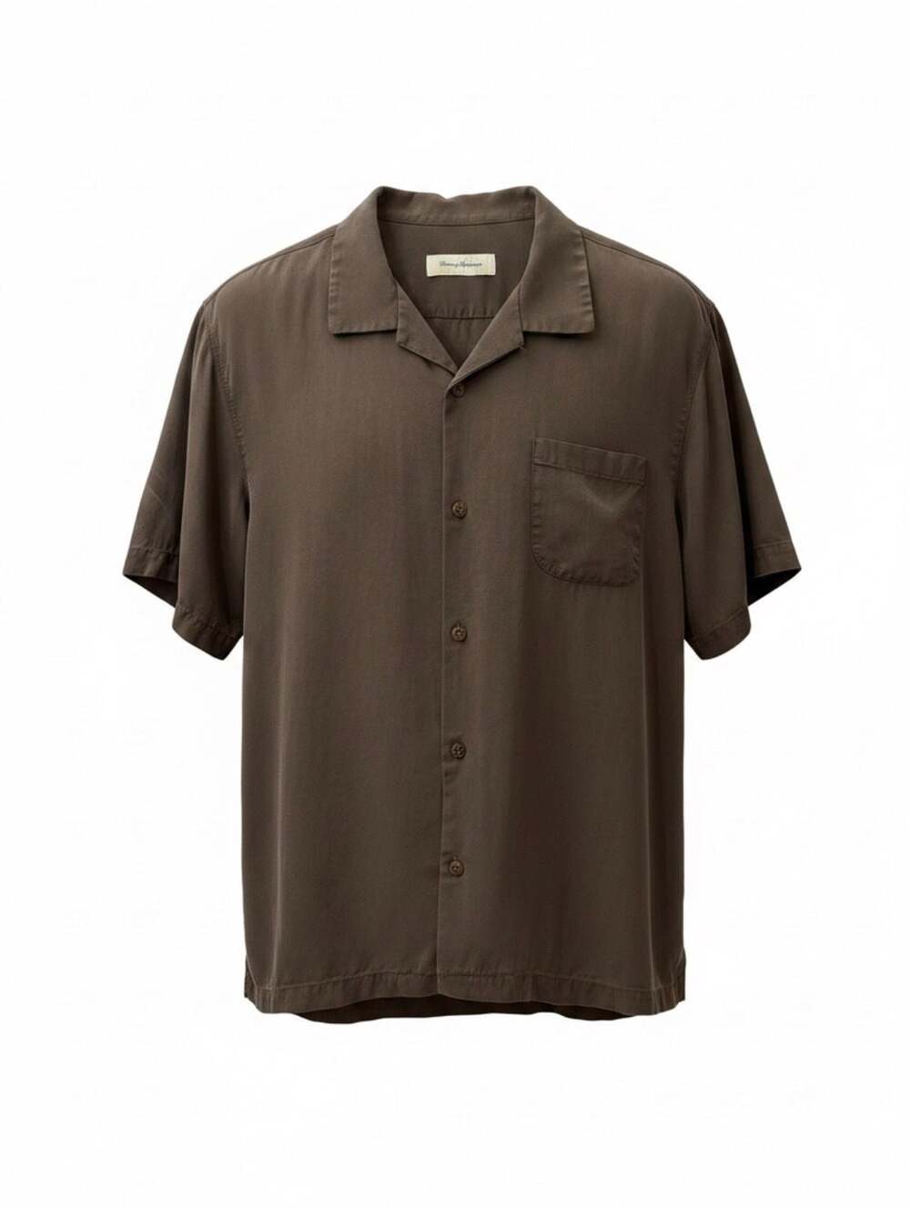 Tommy Bahama 100% Silk Brown Short Sleeve Camp Shirt XXL